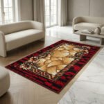 Luxury Turkish Design Carpet ( 2 x 4 Feet ) Maroon