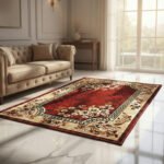 Luxury Turkish Design Carpet ( 3 Feet By 5 Feet ) Red
